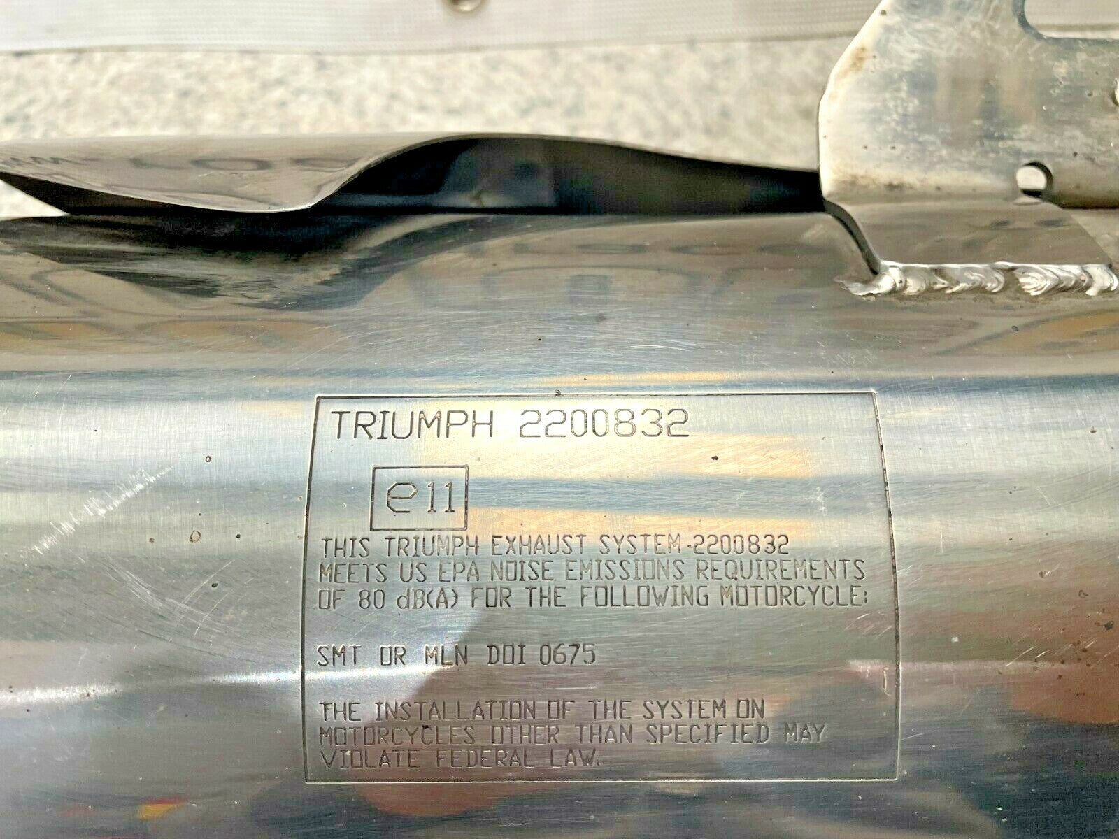 OEM Left Lh Exhaust Silencer for Triumph Street Triple 675 2007-2012
