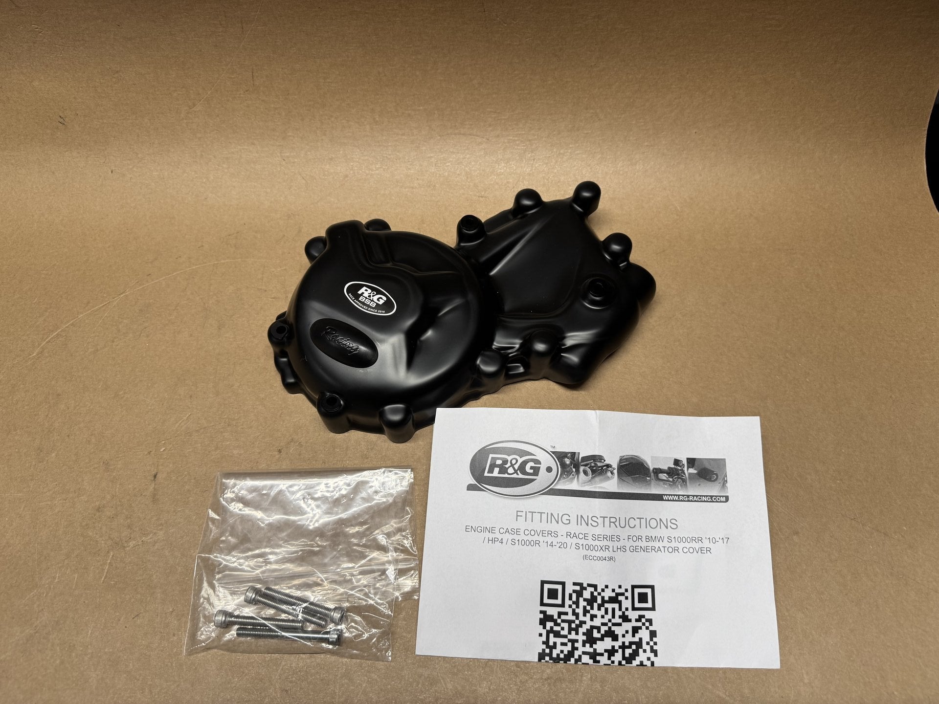 BMW S1000RR 2010-2017 Left R&G Left Engine Generator Cover Genuine OEM ECC0043R
