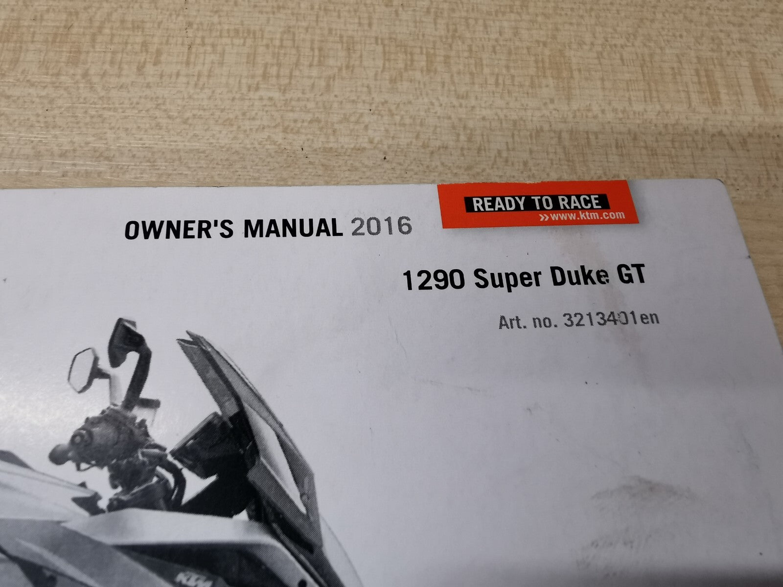 Genuine Owners Manual KTM Superduke 1290 GT 2016