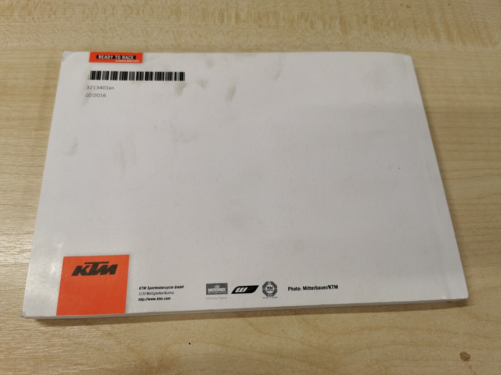 Genuine Owners Manual KTM Superduke 1290 GT 2016