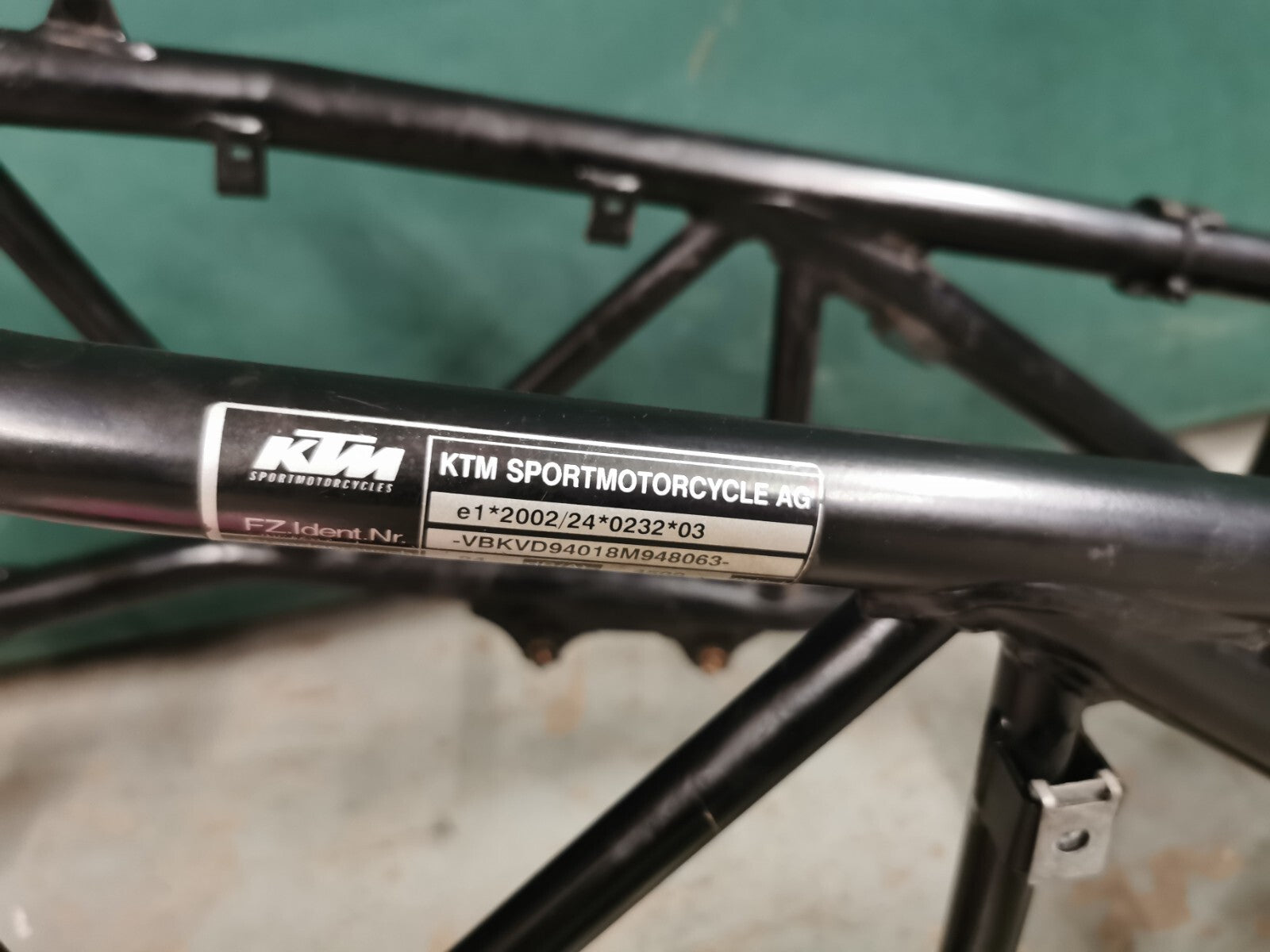 Main Frame Chassis KTM 990 Superduke 2008 LC8 (2006 - 2012) HPI Clear + V5