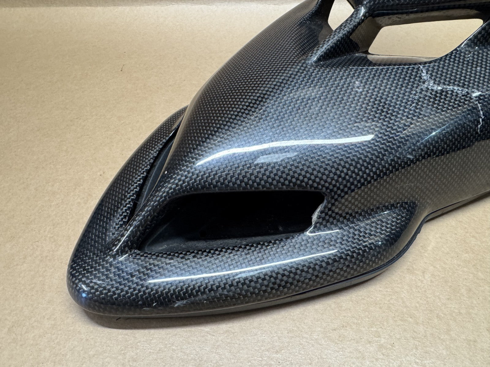 Ducati Hypermotard 1100 S 2007 Carbon Front Beak Fairing Panel