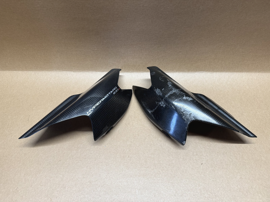 Ducati Hypermotard 1100 S 2007 Carbon Right & Left Seat Fairing Panel
