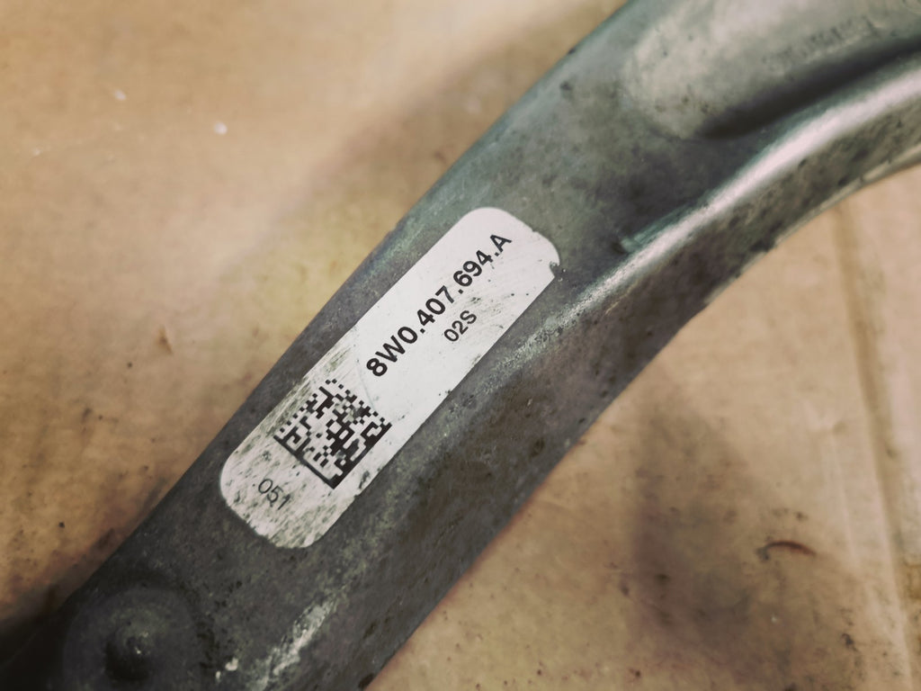 16-19 AUDI A4 B9 GENUINE OEM FRONT Right CURVED CONTROL ARM 8W0407694A