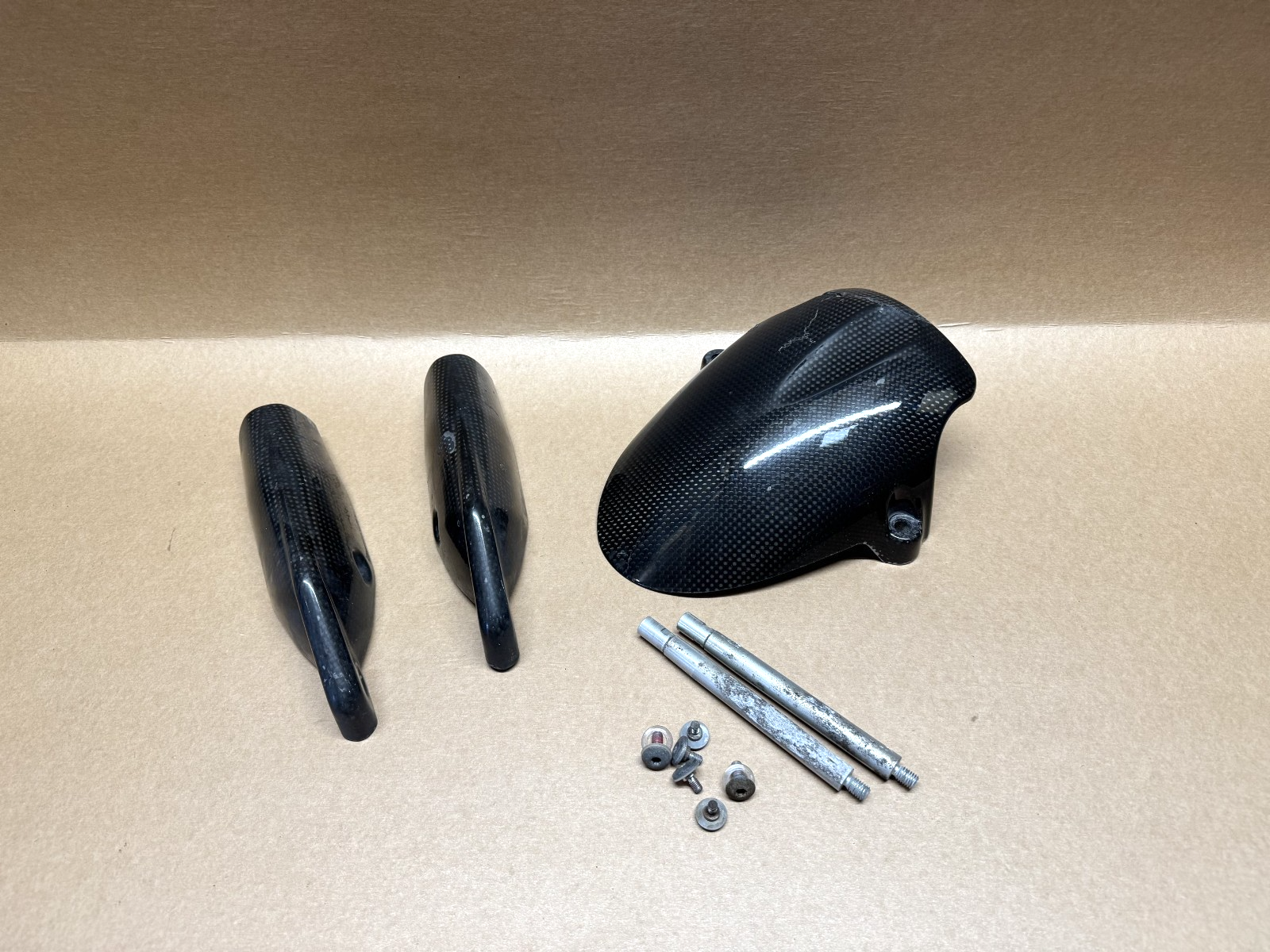 Ducati Hypermotard 1100 S 2007 - 2010 Carbon Fork Protectors (Front Mudguard)