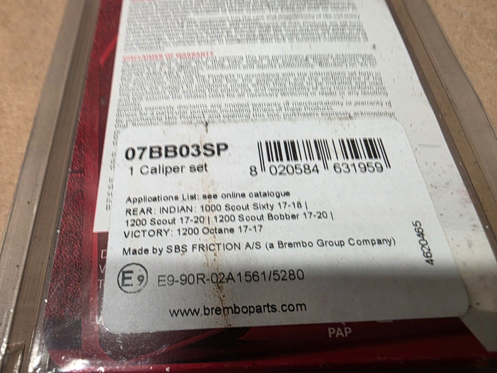 Brembo Sintered Road Brake Pads 07BB03SP (Rear)