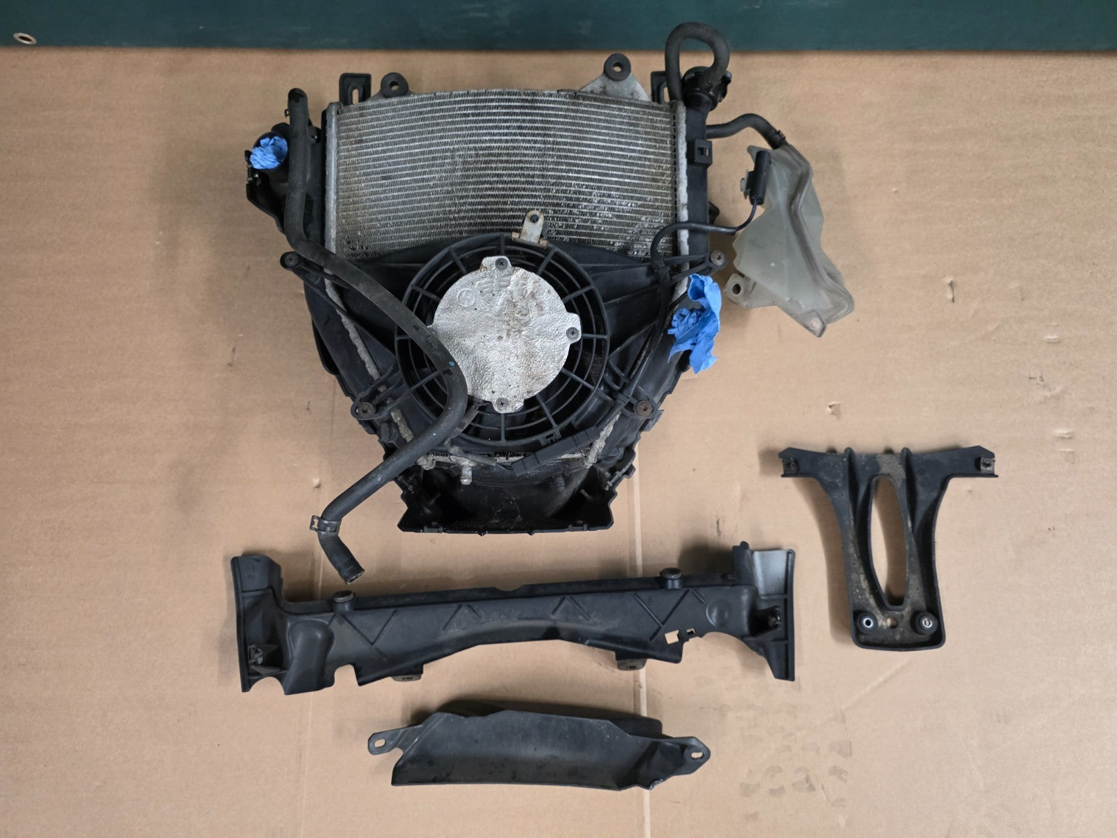 BMW K1600 GT 2012 OEM Complete Coolant Radiator + Fan