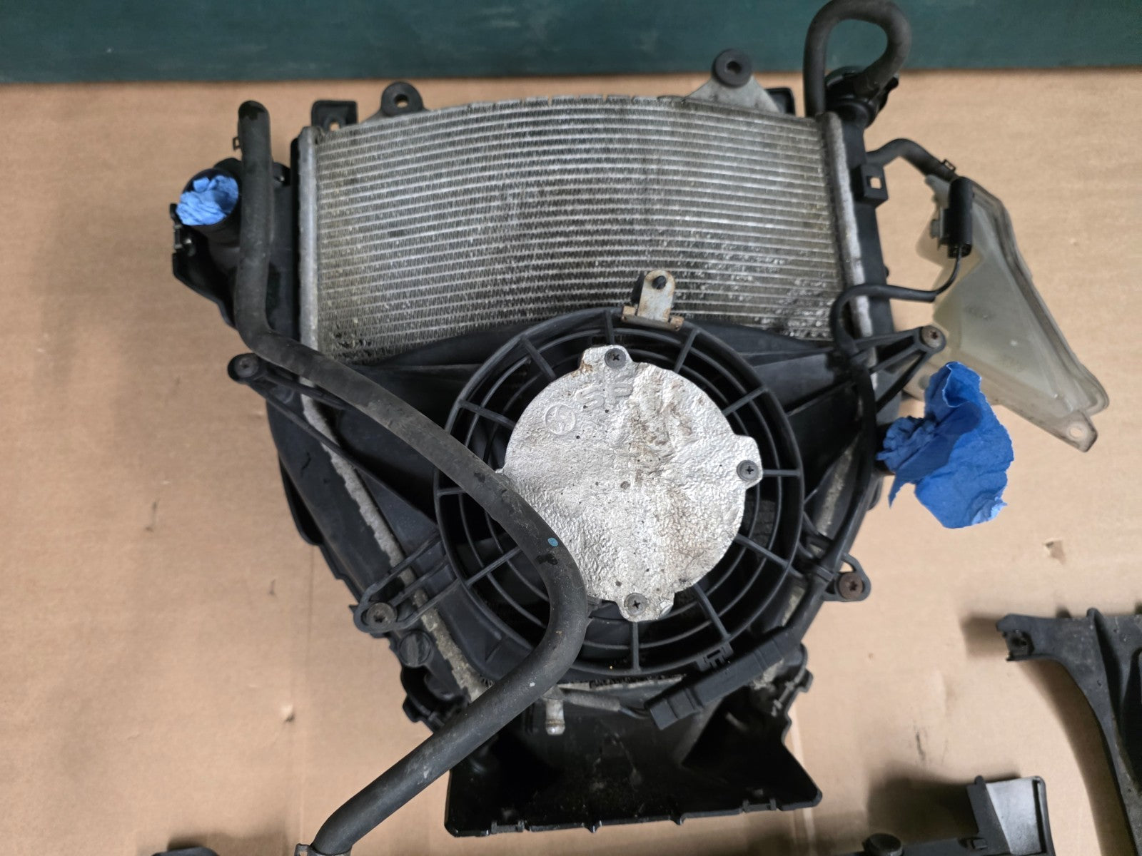 BMW K1600 GT 2012 OEM Complete Coolant Radiator + Fan
