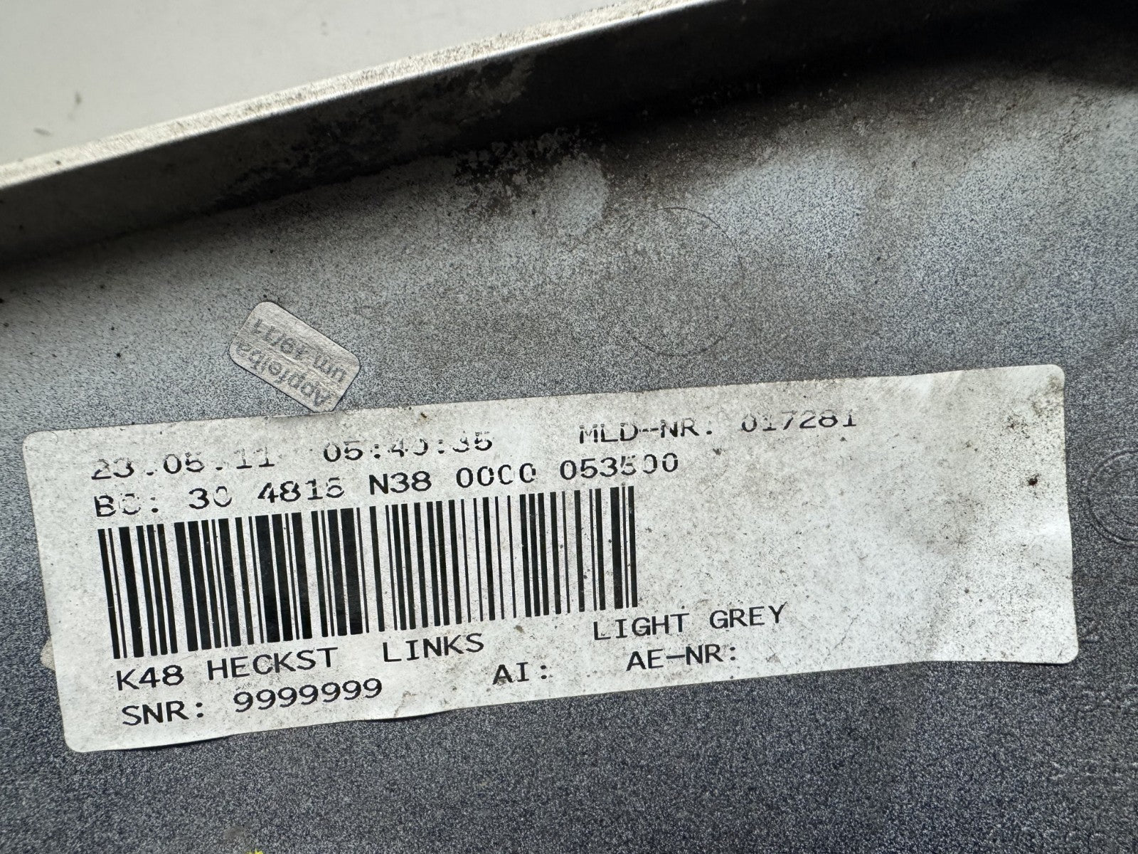 BMW K1600 GT 2012 OEM Rear Left Side Fairing Panel Cover