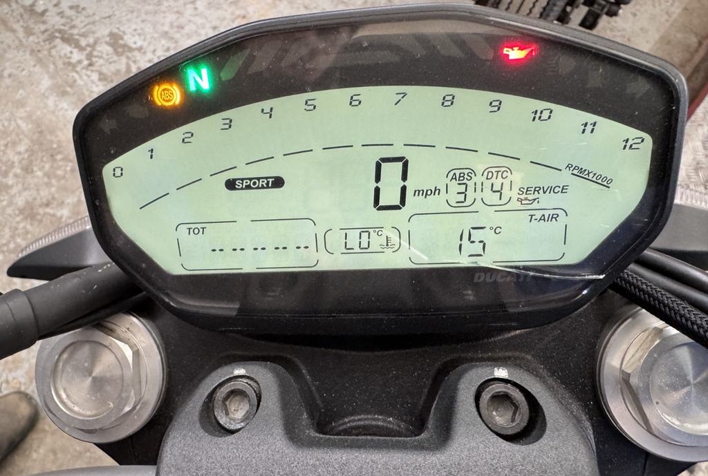 Ducati M821 Monster 821 2014 (2014 - 2016) Speedo Clocks