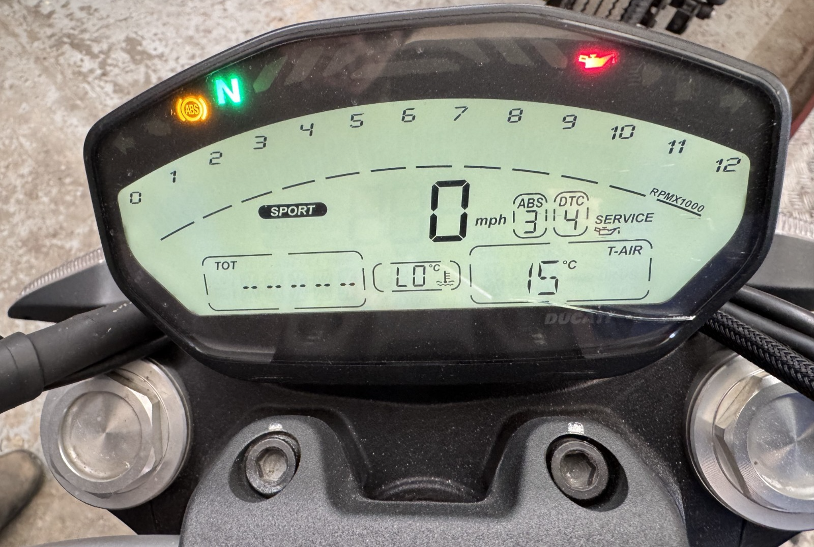 Ducati M821 Monster 821 2014 (2014 - 2016) Speedo Clocks