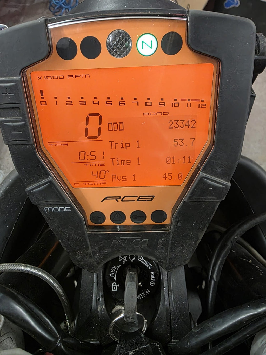KTM RC8 1190 2008 (2008 - 2010) Speedometer Clocks Instruments 23k