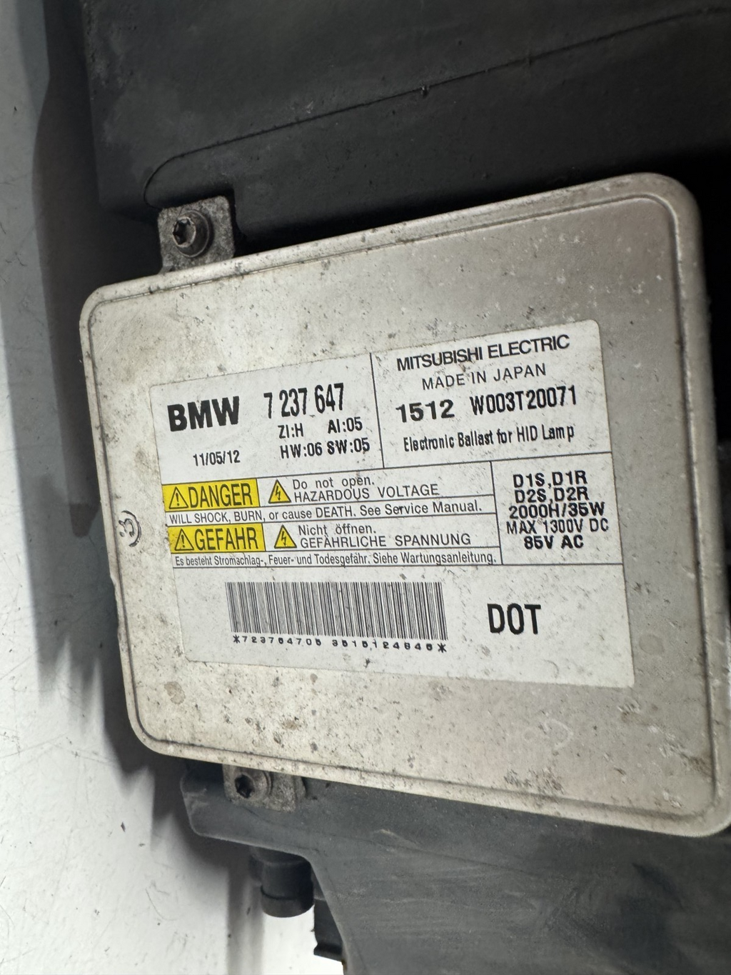 BMW K1600 GT 2012 OEM Complete Headlight with Ballast